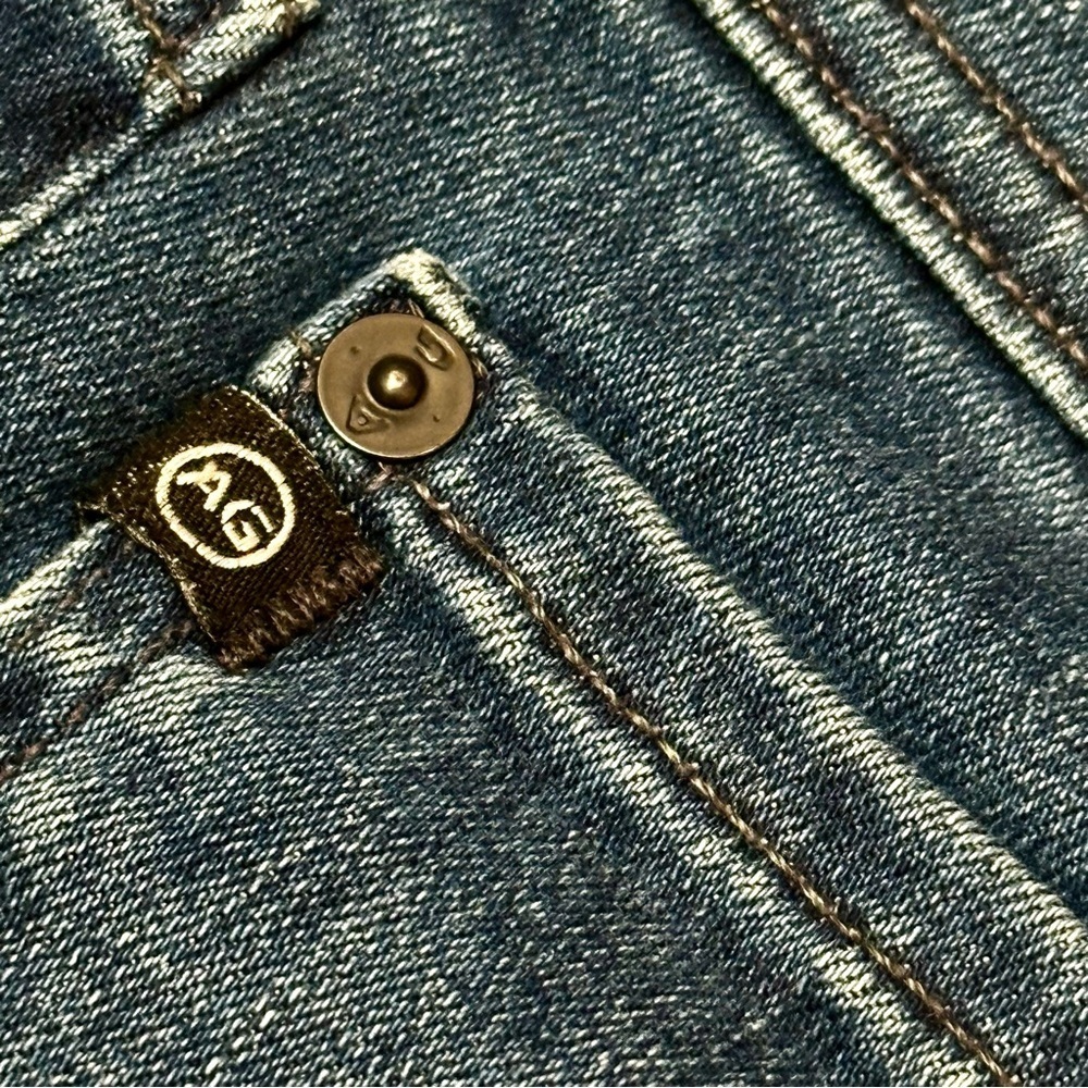 AG Adriano Goldschmied Dark Blue Wash Slim Straight Leg Jeans Matchstick - Picture 7 of 12